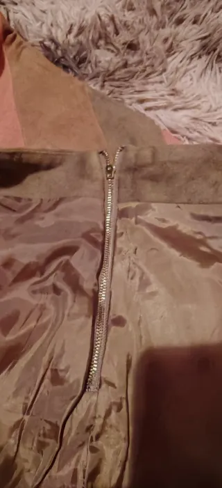 Falda de antelina a rayas Talla M