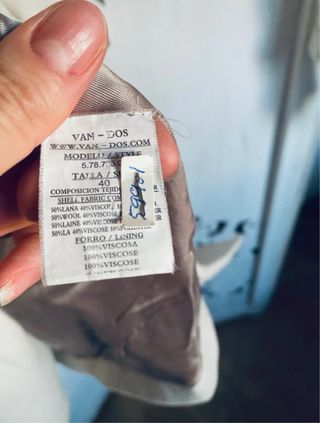 Abrigo lana VAN-DOS blanco