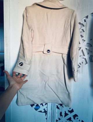 Abrigo lana VAN-DOS blanco