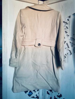 Abrigo lana VAN-DOS blanco