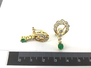 pendientes oro 18k con piedra