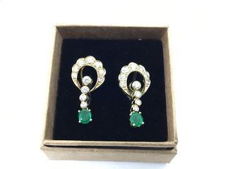 pendientes oro 18k con piedra