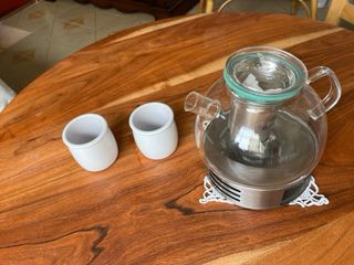 Tetera de vidrio con infusor