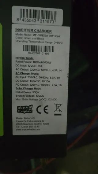 Conversor y Batería Solar ideal para Caravanas