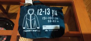 Chubasquero Quechua MH150 Talla 12-13 años