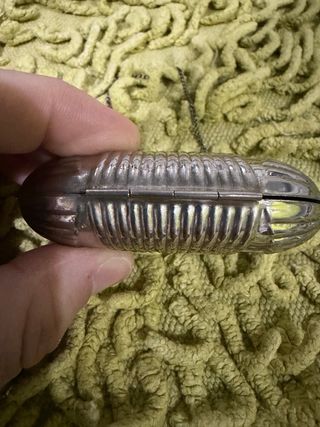 Monedero Bolso Clutch Plateado