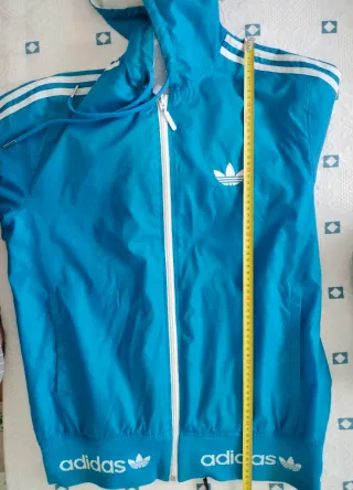 Chaqueta Adidas Talla M Azul y Blanca