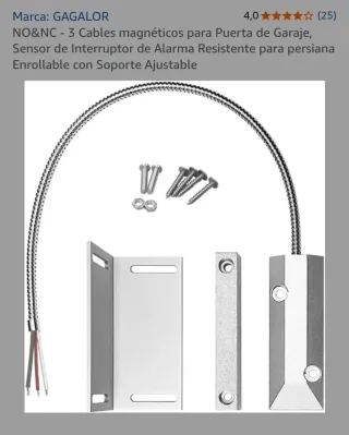 Contacto magnético para alarma