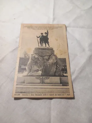 Cartolina Belluno Monumento Alpini