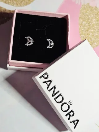 Pendientes Luna Brillante Pandora NUEVOS