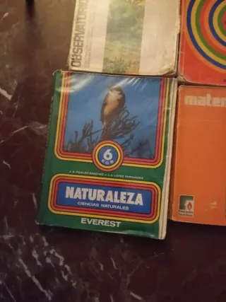 Libros de texto de EGB de diferentes cursos Natura