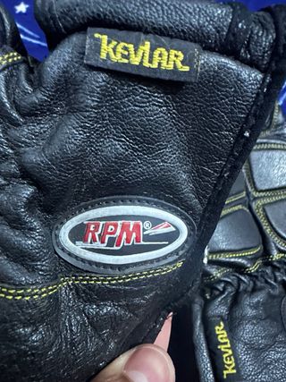 Guantes de moto cuero RPM negros