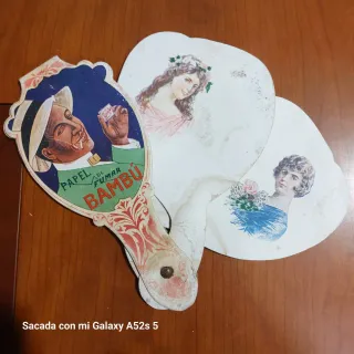 Abanico Publicitario Papel Fumar Bambú