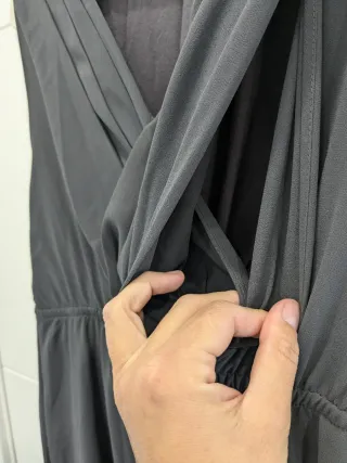 Vestido de lactancia gris