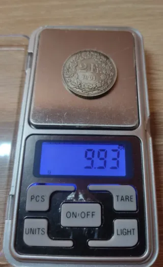 2 Francos Suiza Plata 1901