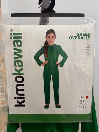 Mono verde disfraz niños 3-4 años