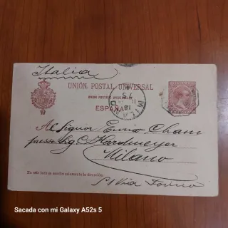 Entero postal 10 cts 1895
