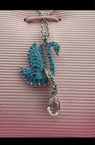 Conjunto Collar y Pendientes Swarovski Cisne Azul