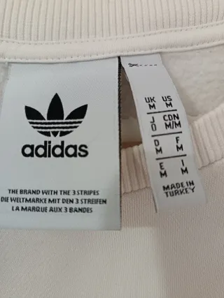 Sudadera Adidas Blanca y Gris