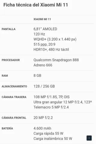 Xiaomi Mi 11 128GB 8GB Ram