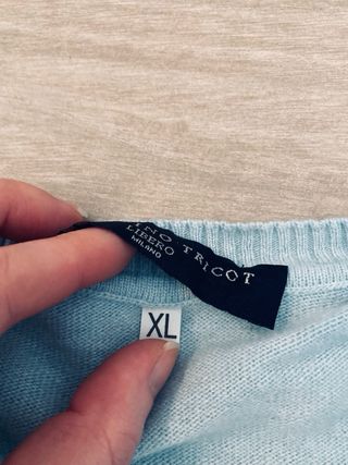 Maglione Uomo Azzurro in cashmere/lana merino