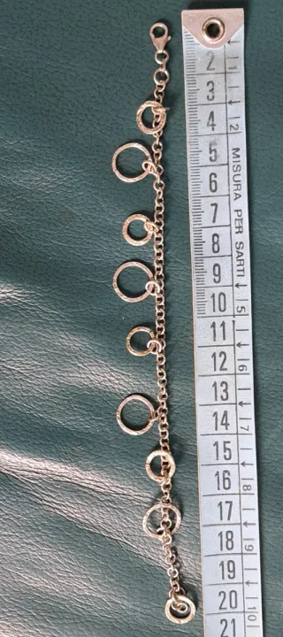 Braccialetto Argento 925 Cerchi Martellati