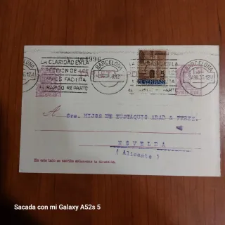 Entero Postal Republicana 1936 Sello Barcelona