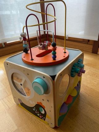 Cubo actividades madera Janod Montessori