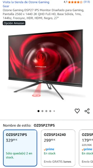 Monitor Gaming Ozone 27 IPS 2K 144Hz