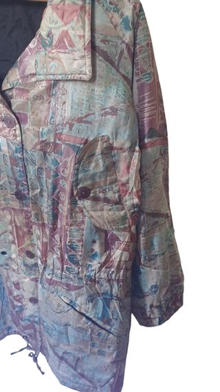 Giubbotto vintage 80s 90s fantasia astratta puffy