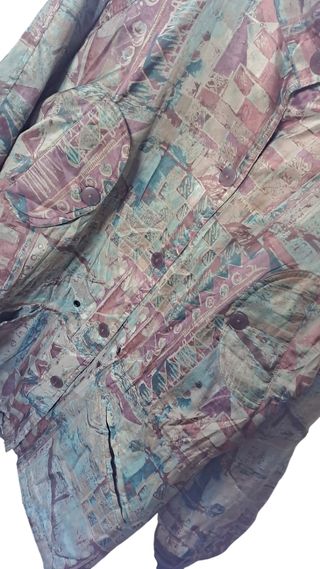 Giubbotto vintage 80s 90s fantasia astratta puffy