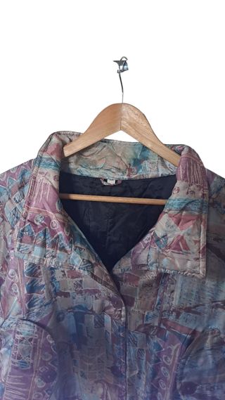 Giubbotto vintage 80s 90s fantasia astratta puffy