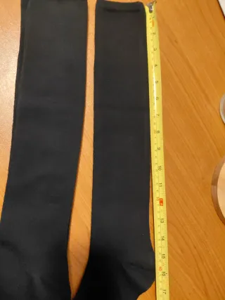 Calze lunghe in cotone caldo nere