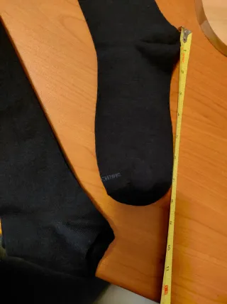 Calze lunghe in cotone caldo nere