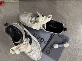 Scarpe Hogan donna silver e nere