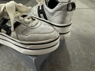 Scarpe Hogan donna silver e nere