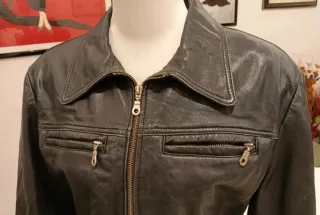 Giacca Vintage CIANNELI Pelle Agnello Nera