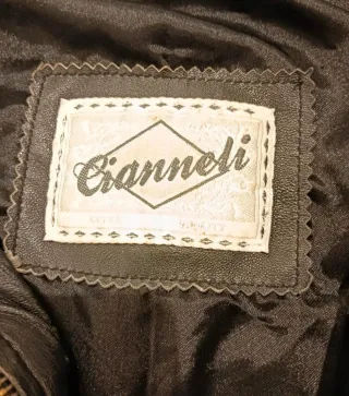Giacca Vintage CIANNELI Pelle Agnello Nera