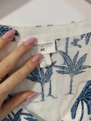 Camisa lino palmeras