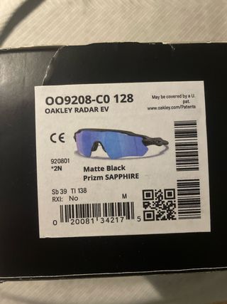 Gafas Oakley Radar EV Matte Black Prizm Sapphire