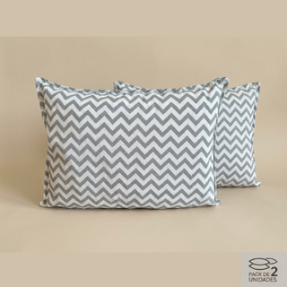 Pack 2 Cojines Espiga Gris 50x35