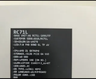 Asus ROG Ally Z1 Extreme 2TB Mod Batería 80Wh