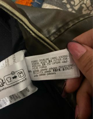 Falda corta Zara color caqui