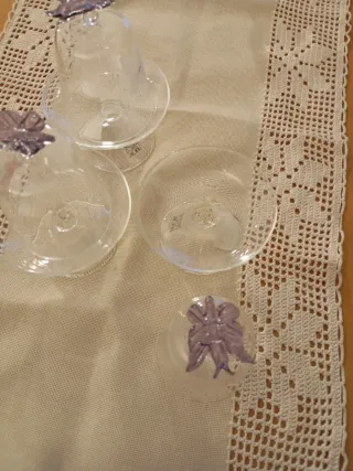 Tris alzatine vetro soffiato