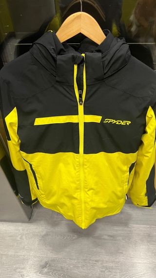 Chaqueta esquí niña Spyder negra y amarilla