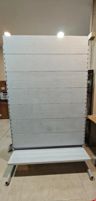 Panel Estantería Metálica Blanca