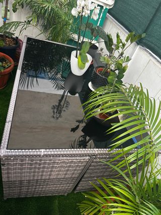 Tavolo da Pranzo Esterno in Rattan per 10 Persone