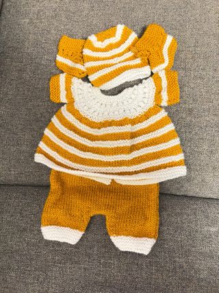 Conjunto Reborn: pantalon, jersey, Gorro y Patucos