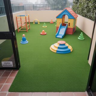 Césped artificial reutilizado