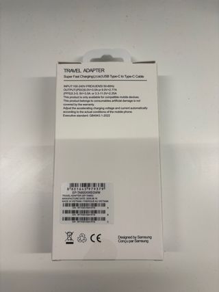 Cargador Samsung 25W PD Negro USB-C